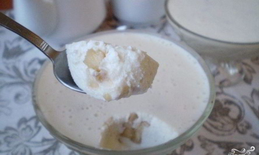 Рецепт бланманже с фруктами