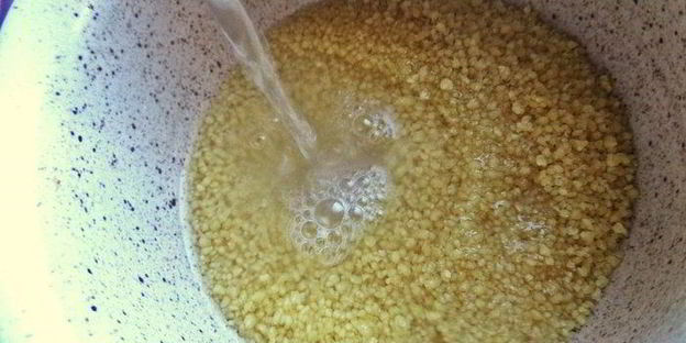 чернично-льняной пудинг