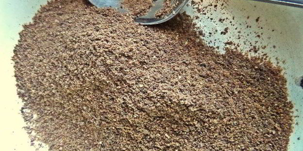 чернично-льняной пудинг