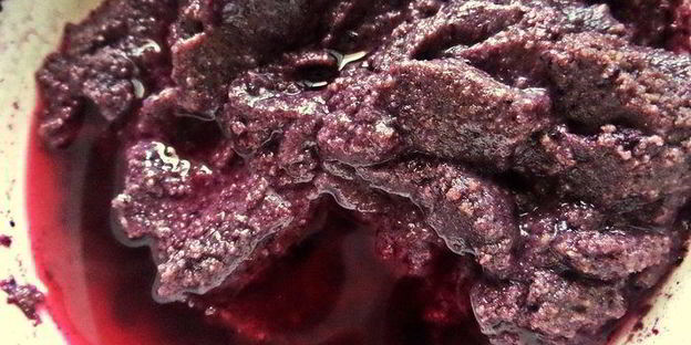 чернично-льняной пудинг