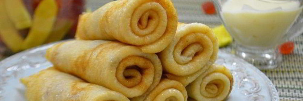 Десертные блинчики с творогом