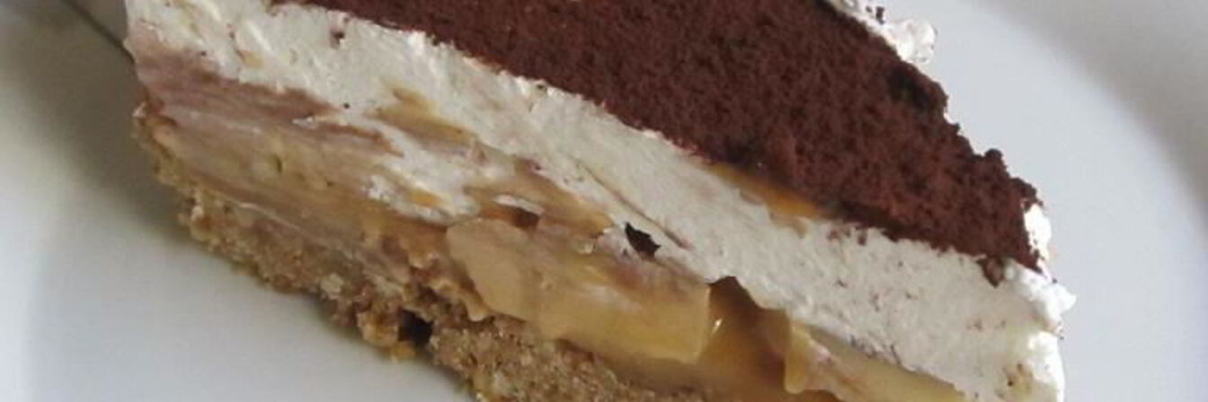 Карамельно-банановый торт без выпечки