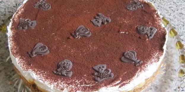 карамельно-банановый торт без выпечки