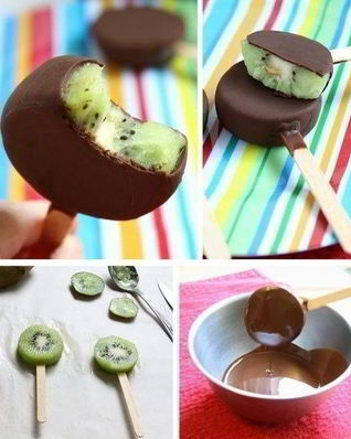 Киви в шоколадной глазури