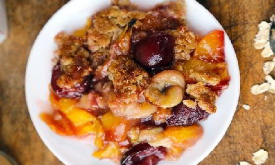 Рецепт крамбла с овсяными хлопьями