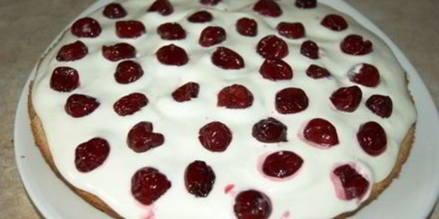 бисквит на горячем молоке со сметанно-йогуртовым кремом