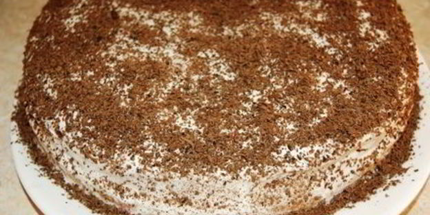 бисквит на горячем молоке со сметанно-йогуртовым кремом