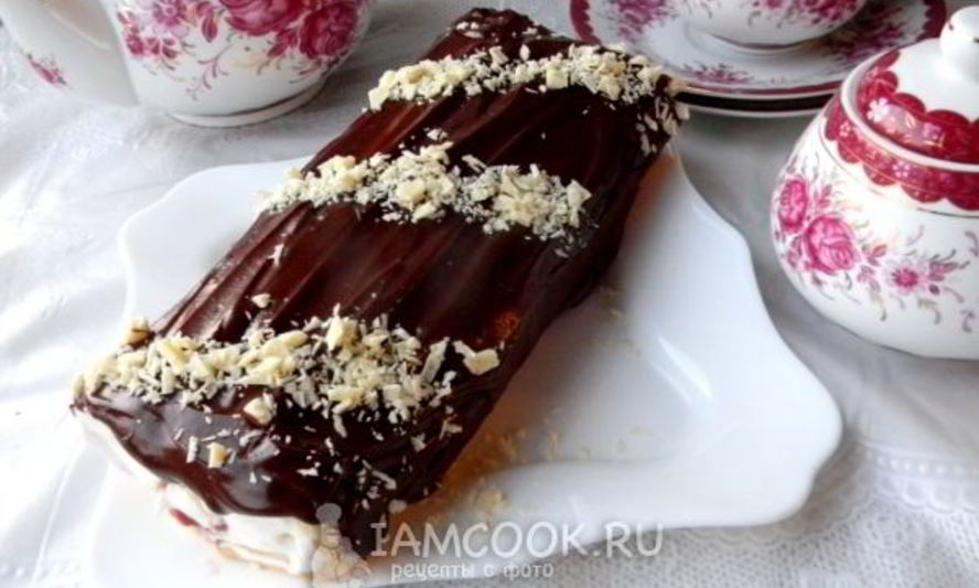 Рецепт бисквитного рулета с творожным кремом и джемом