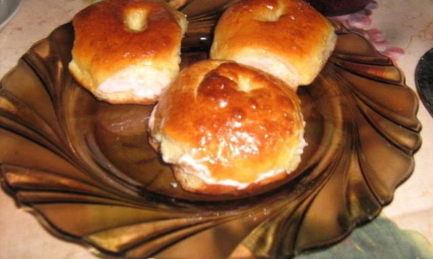 Рецепт булочек с кремом в ромовой глазури