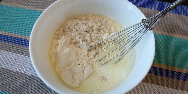 черничные блинчики с кремом из маскарпоне