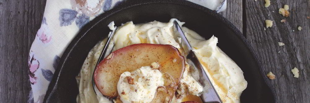 Груши с кремом из маскарпоне