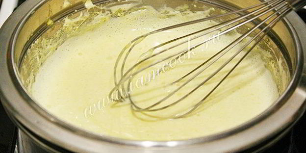 итальянский яичный крем с клюквой