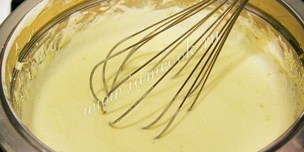 итальянский яичный крем с клюквой