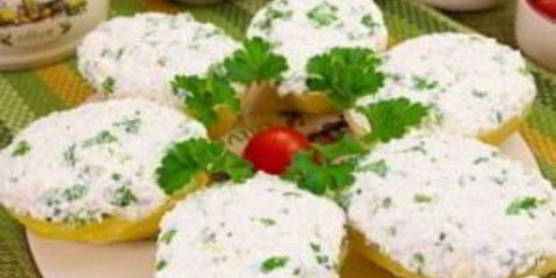 картофель с творожным кремом