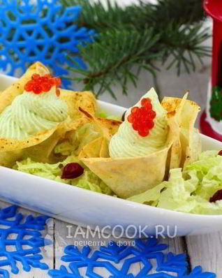 Корзинки с творожным кремом