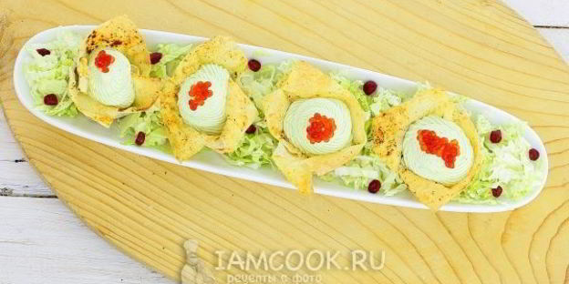 корзинки с творожным кремом