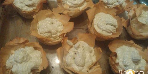 корзиночки с кремом из авокадо