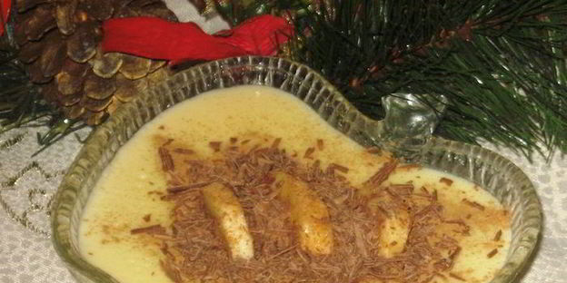 крем с бананами и корицей