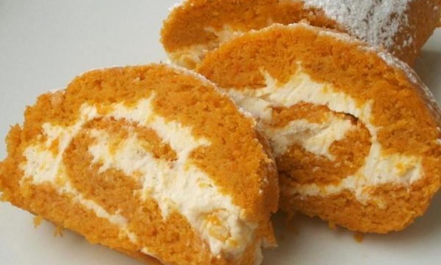 Рецепт морковного рулета с творожно-шоколадным кремом