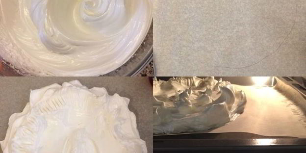 павлова с клубникой и заварным кремом