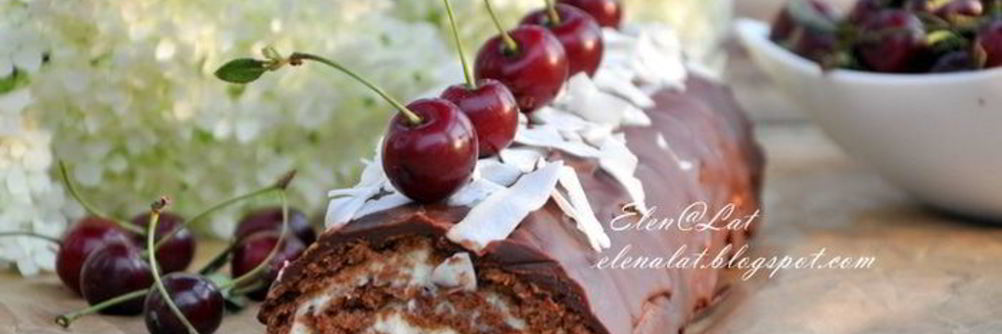 Шоколадный рулет с кокосовым кремом