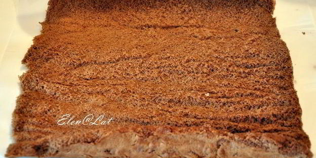 шоколадный рулет с кокосовым кремом