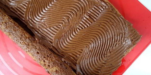 шоколадный рулет с трюфельным кремом