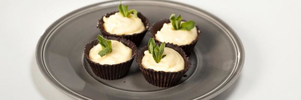 Шоколадные корзиночки с лимонным кремом