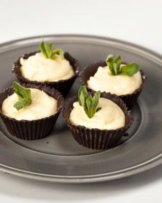 Шоколадные корзиночки с лимонным кремом