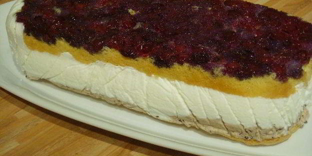 торт-десерт ягодное облако с йогуртовым кремом