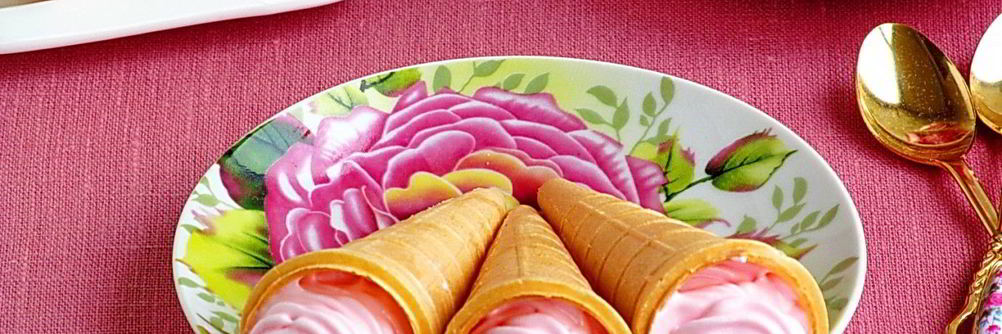 Вафельные рожки с кремом