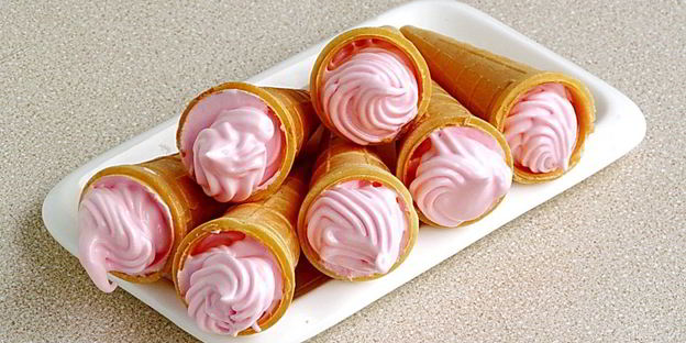 вафельные рожки с кремом