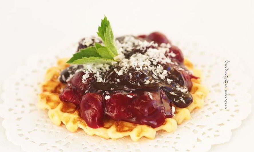 Рецепт вишневого десерта с шоколадным кремом