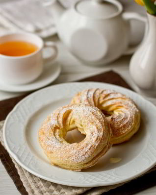 Заварные кольца с апельсиновым кремом из рикотты