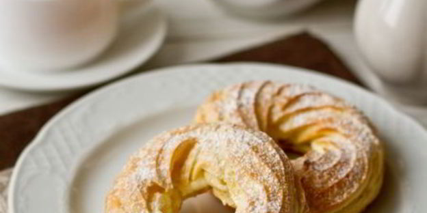 заварные кольца с апельсиновым кремом из рикотты