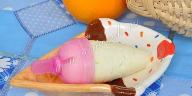 апельсиновое мороженое с мартини