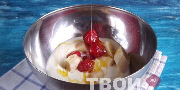 клубнично-банановое мороженое