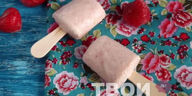 клубнично-банановое мороженое