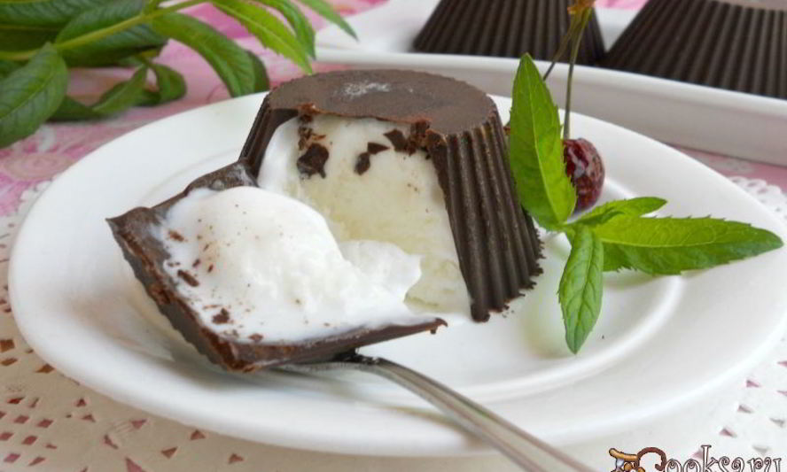 Рецепт мороженого молочного в шоколаде