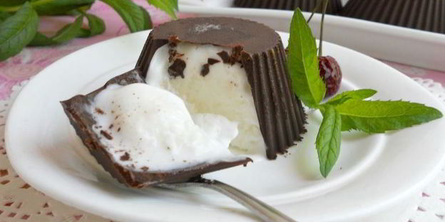 мороженое молочное в шоколаде