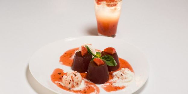 мороженое с винным желе