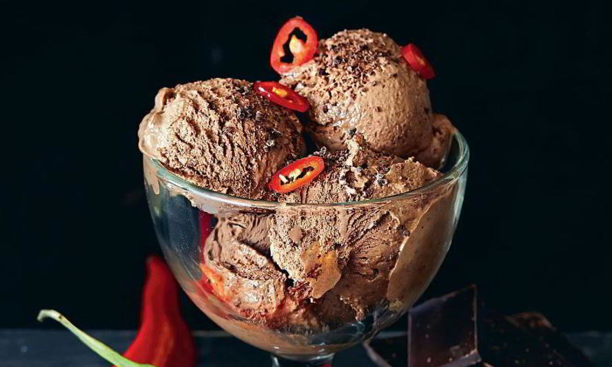 Рецепт шоколадного мороженого с острым перцем