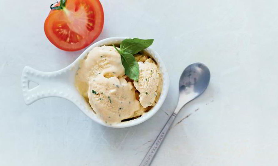 Рецепт томатного мороженого с базиликом