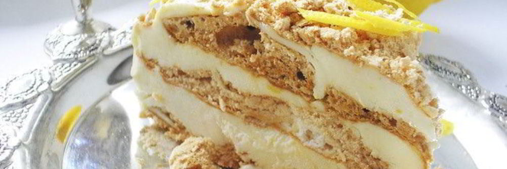 Торт-мороженое с лимонным кремом
