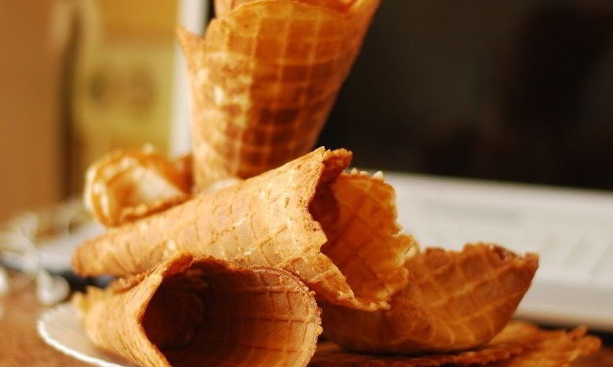 Рецепт вафельных рожек для мороженого