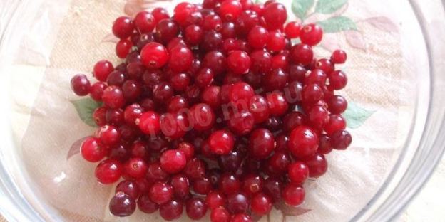 клюквенный мусс