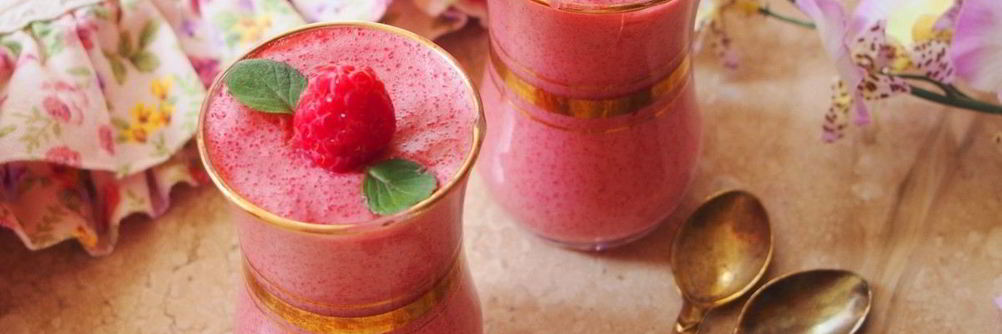 Малиновый мусс из манки