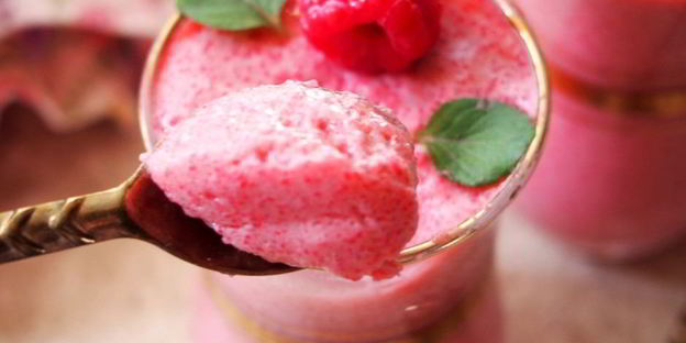 малиновый мусс из манки