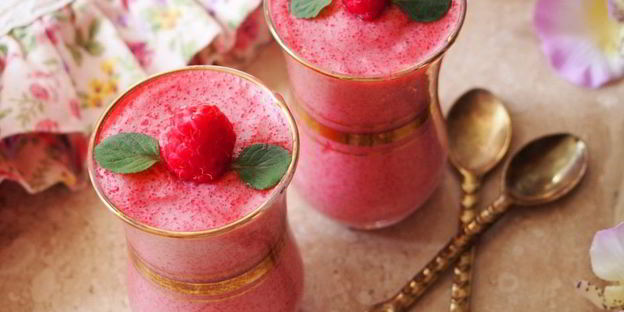 малиновый мусс из манки