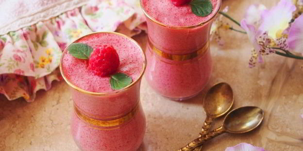 малиновый мусс из манки